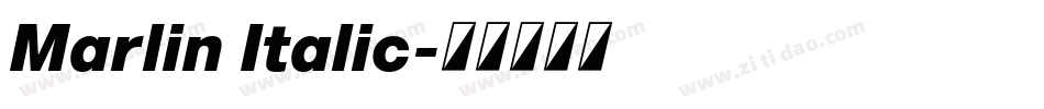 Marlin Italic字体转换
